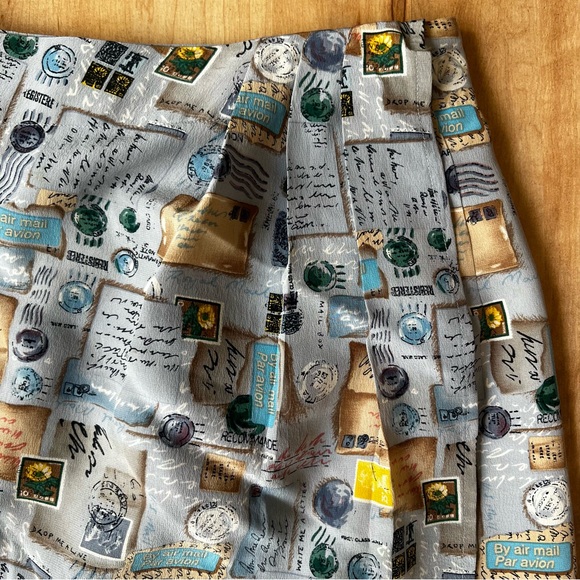 Vintage 90s vintage 100% Silk Mail Wrap Skirt - Picture 3 of 14